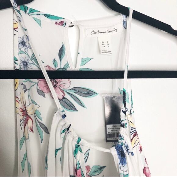 NWT Streetwear Society Floral Mini Dress Size L - Picture 8 of 11